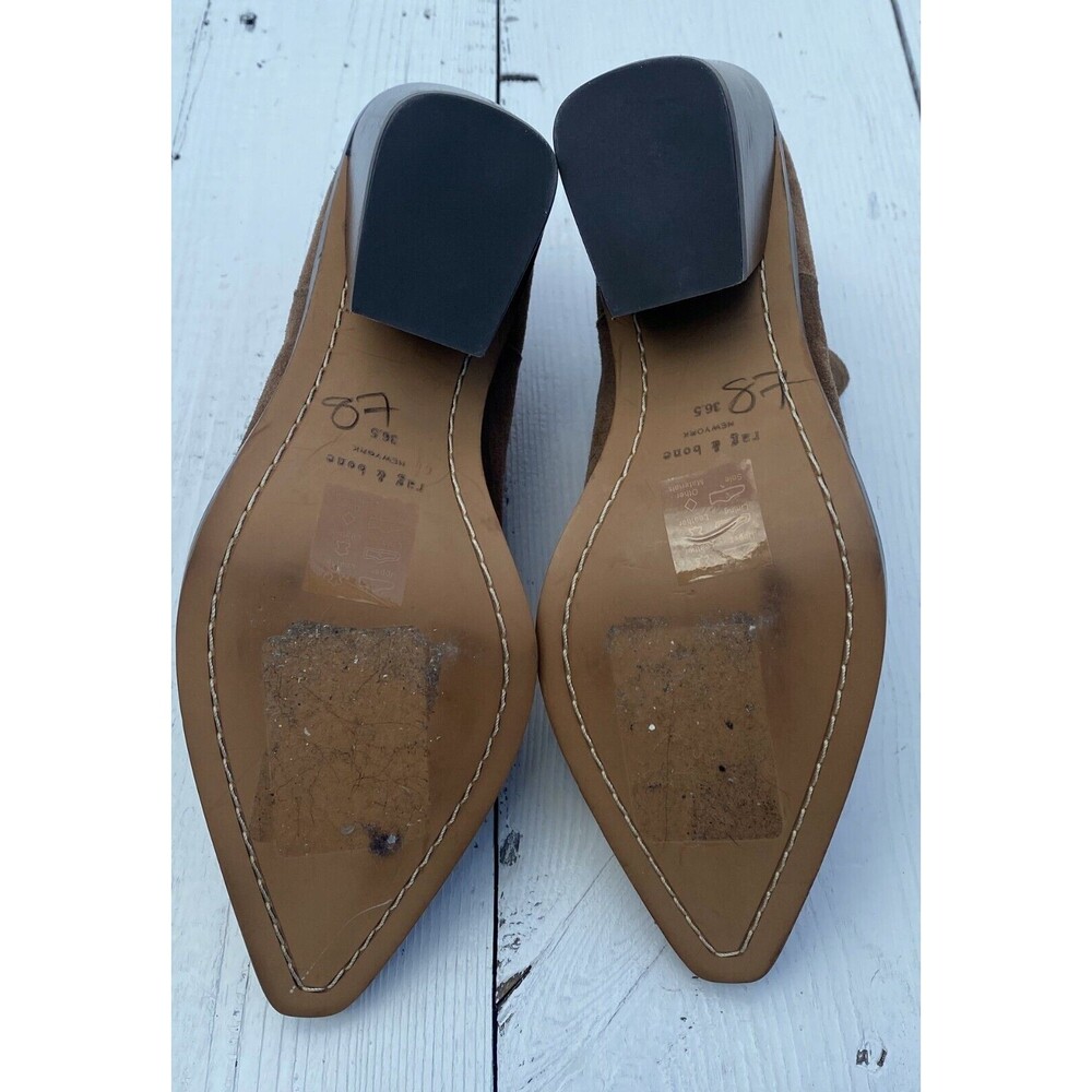 Rag & Bone Razor Brown Suede Pointed Heel Chelsea… - image 5